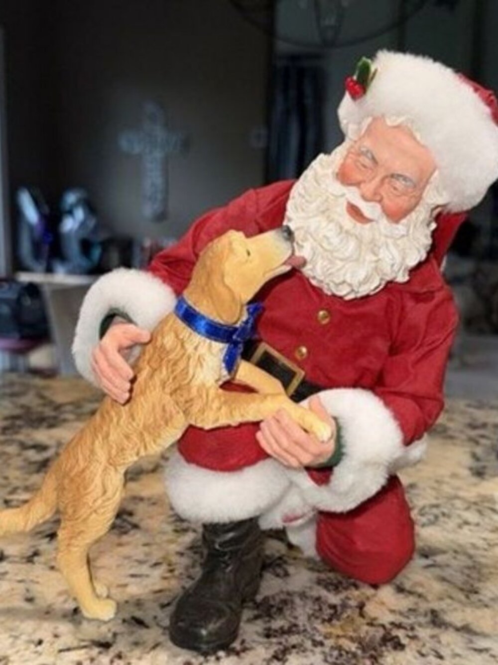 Possible Dreams Santa with Dog Figurine “Good Boy Santa”